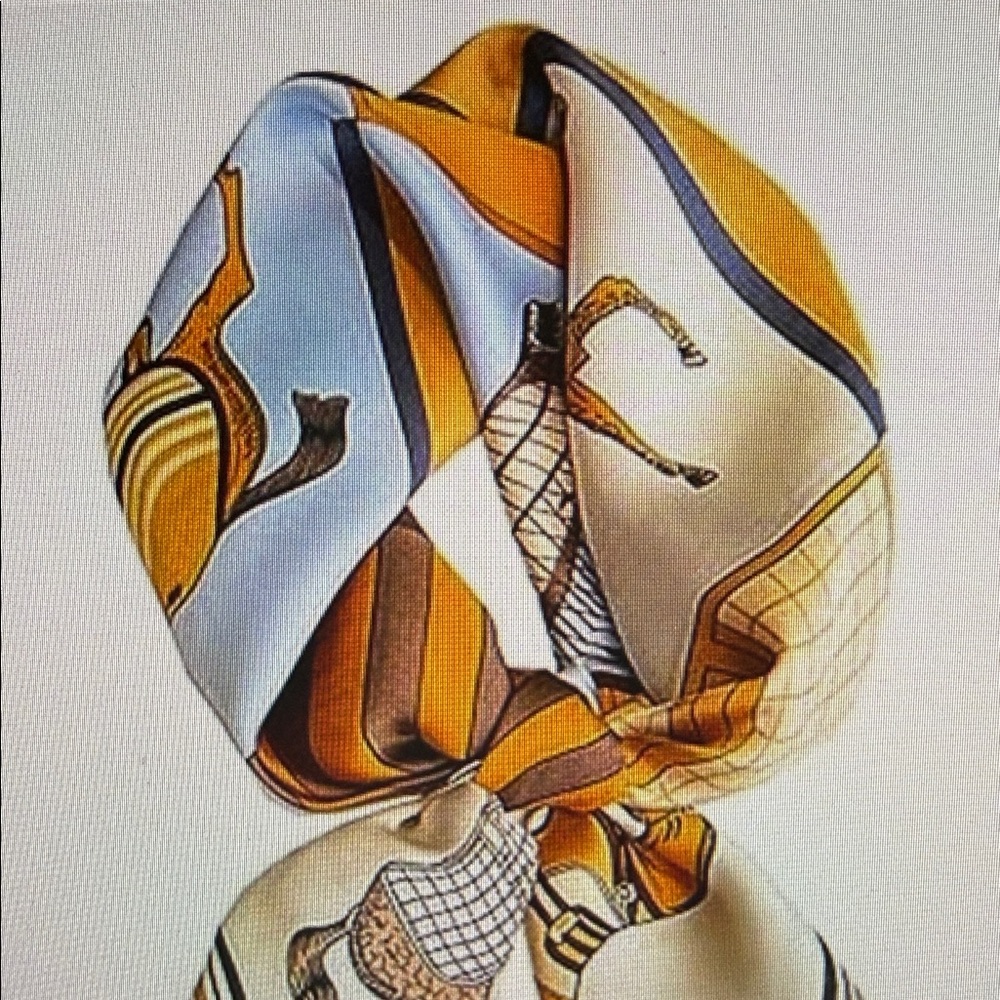 Elegant Multicolor Satin Scarf New